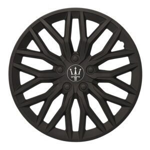 Set 4 capace roti VELAR Black Core, design Sportiv cu accente negre, ABS rezistent, Universal, pentru jante R16