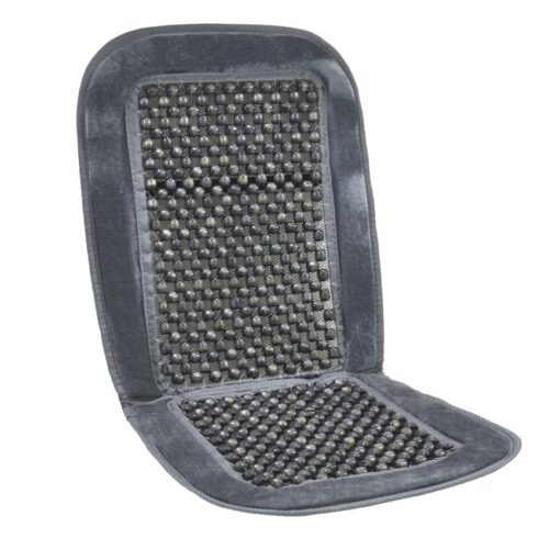 Huse auto cu bile de masaj din lemn si margine de plus gri CSM-01-Grey