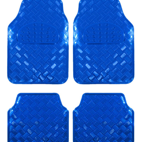Covorase Auto Universale, model Diamond, culoare Crom Albastru