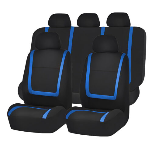 Set huse scaun auto ieftine, Universale 9 piese, model BLUE LINE – ALBASTRU